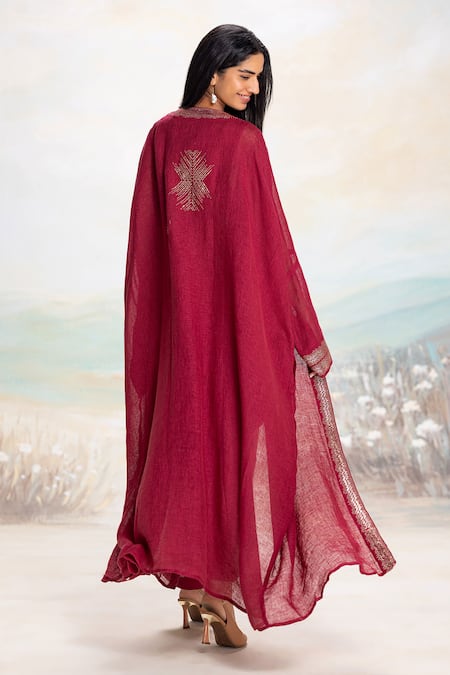 Kaveri Starlight Linen Abaya Pant Set 