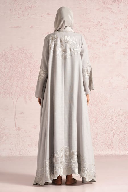 Kaveri Scallop Bordered Abaya & Dress Set 