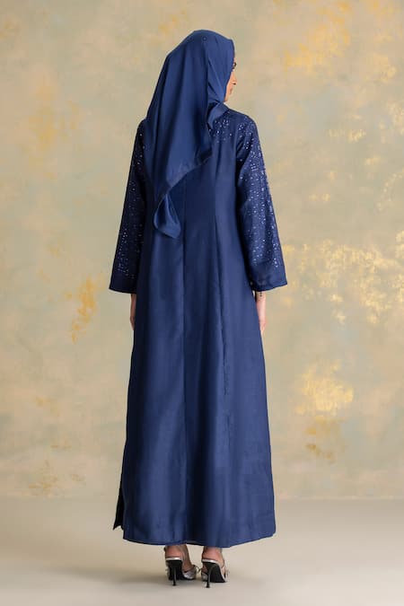 Kaveri Crystal Rain Linen Abaya & Dress Set 