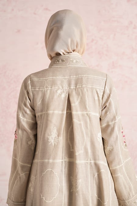 Kaveri Garden Gallery Linen Abaya & Dress Set 