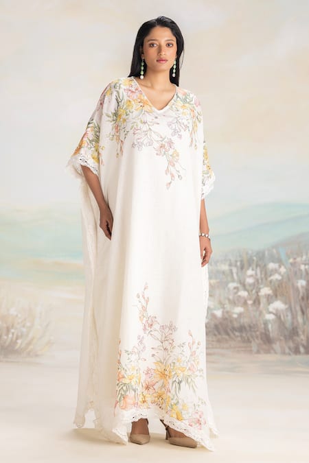 Kaveri Candy Blossom Print Kaftan