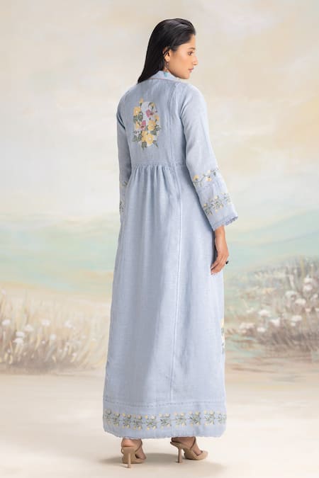 Kaveri Mosaic Floral Print Abaya & Dress Set 