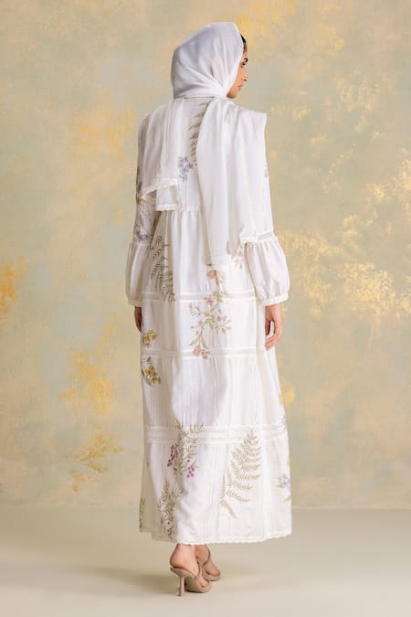 Kaveri Botanique Cherrie Print Linen Dress 