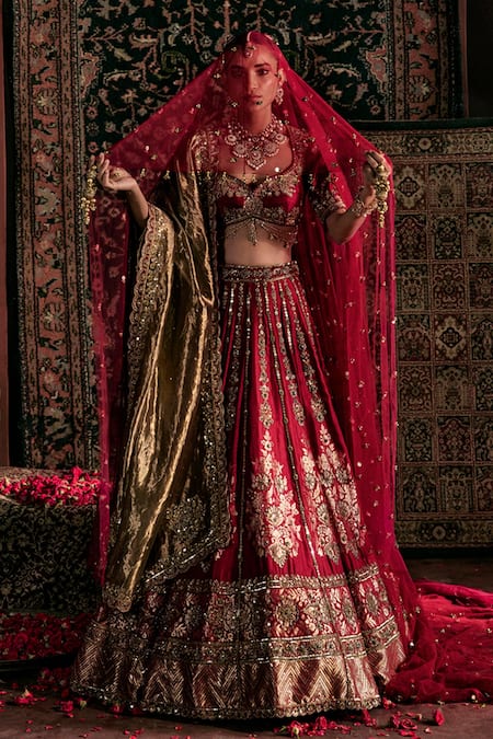 Prevasu Devi Embroidered Bridal Lehenga Set 