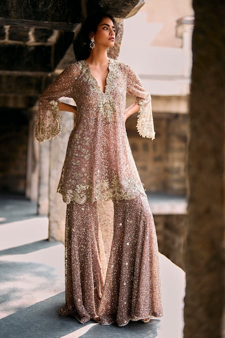 Jayanti Reddy Stella Sequin Kurta & Sharara Set 