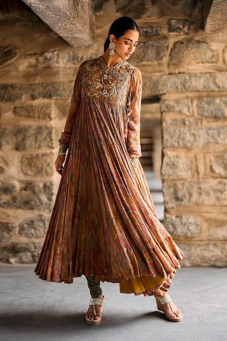 Jayanti Reddy Phalgun Zardosi Chiffon Anarkali & Churidar Set 