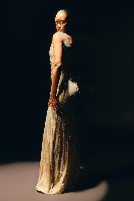 Itrh Aurelia Cowl Neck Draped Gown 