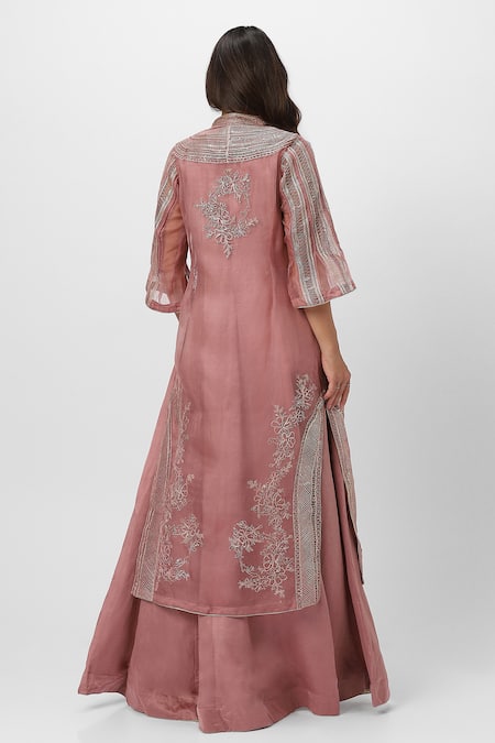 Kaveri Heart Strings Embroidered Jacket & Dress Set 