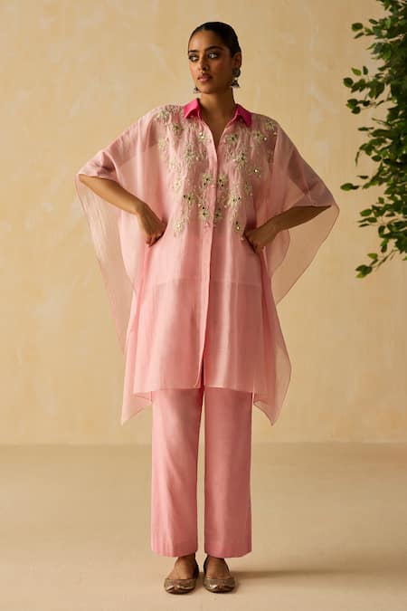 Shikha Mehta Lily Dori Embroidered Kaftan Set 