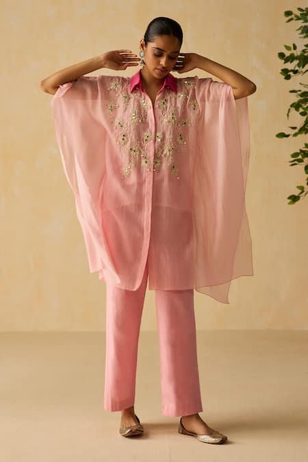 Shikha Mehta Lily Dori Embroidered Kaftan Set 