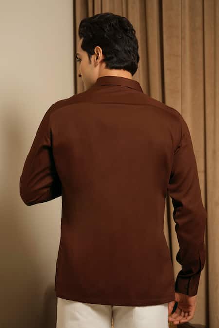 Runit Gupta Patch Embroidered Shirt 