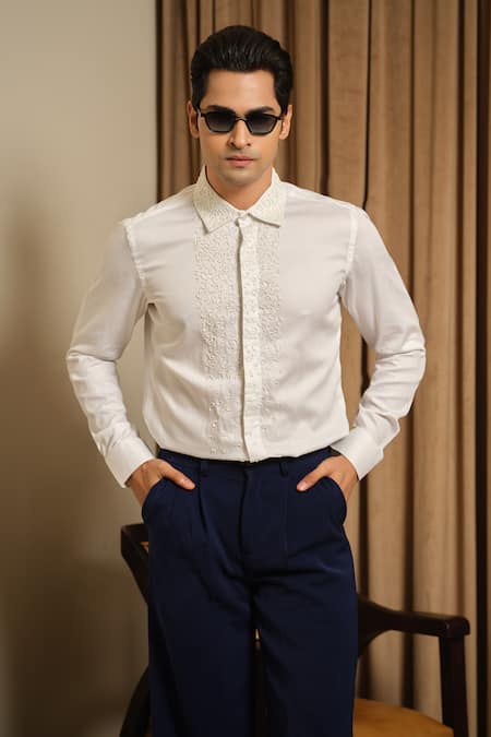 Runit Gupta Ivory Rush Tux Shirt 