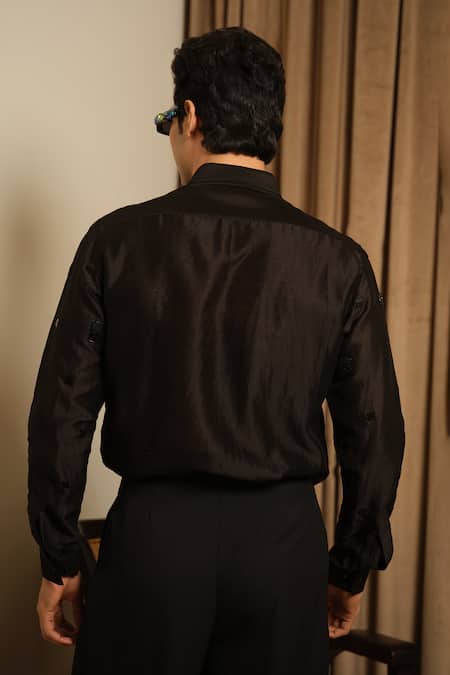 Runit Gupta Chanderi Silk Embellished Shirt 