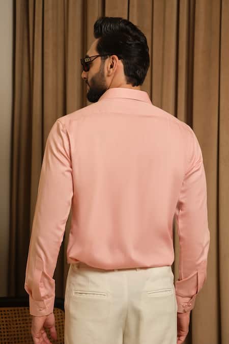 Runit Gupta Peach Puzzle Party Shirt