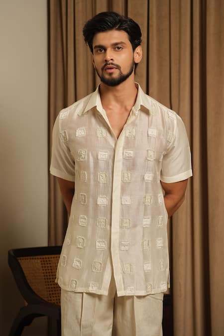 Runit Gupta Soft Square Embroidered Shirt 