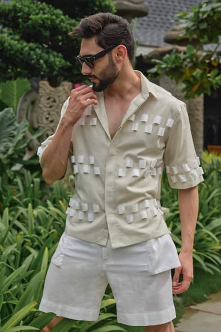 Runit Gupta Loopy Earthy Linen Cotton Shirt 