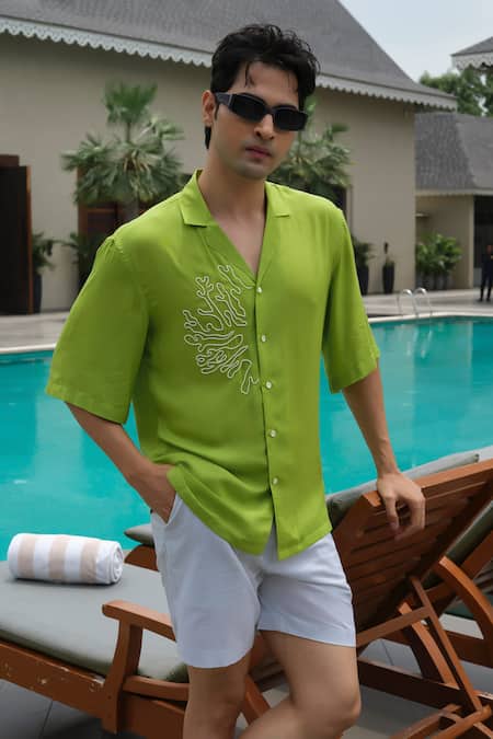 Runit Gupta Abstract Embroidered Shirt 