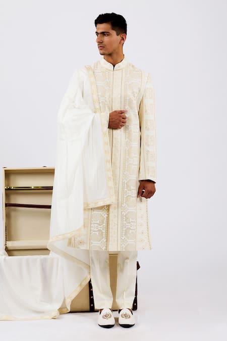 Agraj Jain Mansingh Embroidered Sherwani Set 