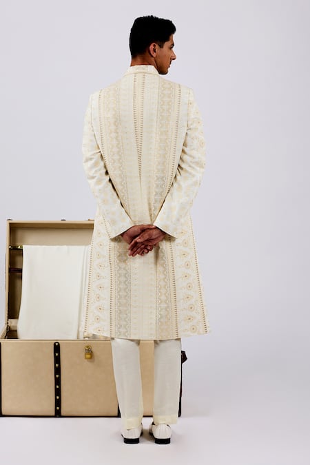 Agraj Jain Mansingh Embroidered Sherwani Set 