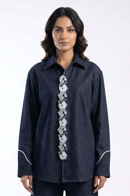 Orthodox Wave Madkhan Fish Embroidered Shirt 