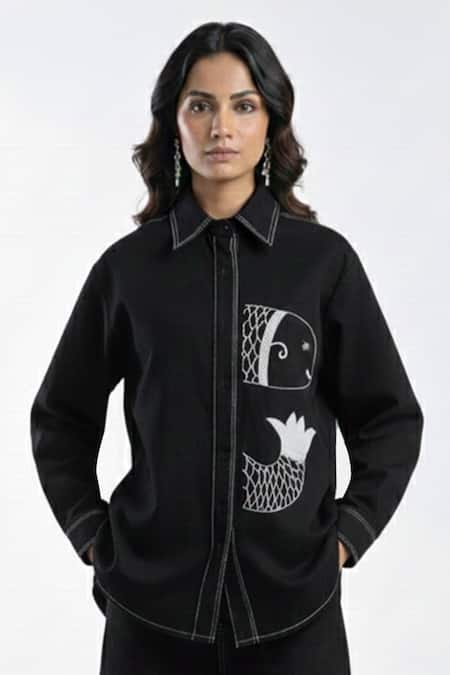 Orthodox Half Tide Fish Motif Shirt 