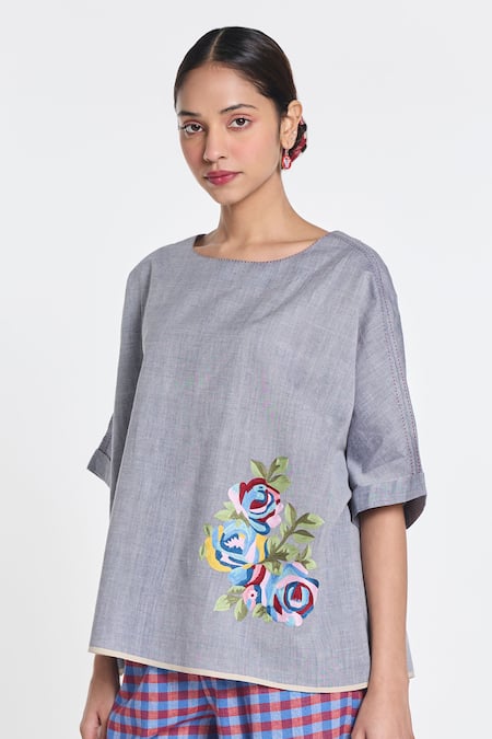 Payal Pratap Primrose Embroidered Top 