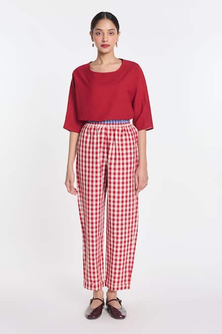 Payal Pratap Remy Elasticated Gingham Pant