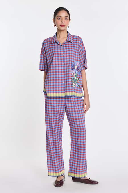Payal Pratap Petunia Elasticated Gingham Trouser