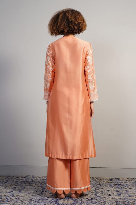 Samant Chauhan Floral Threadwork Embroidered Kurta Set 