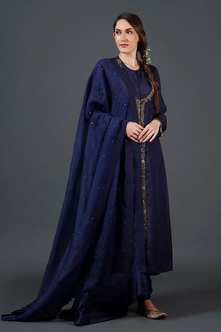 Samant Chauhan Zari Threadwork Embroidered Kurta Set 