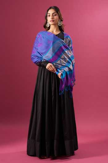 Buy_Khwaab By Sanjana Lakhani_Multi Color Cotton Zari Floral Butti Pattern Dupatta _Online_at_Aza_Fashions