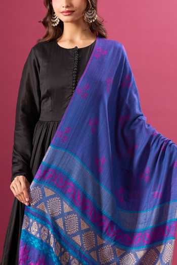 Shop_Khwaab By Sanjana Lakhani_Multi Color Cotton Zari Floral Butti Pattern Dupatta _Online_at_Aza_Fashions