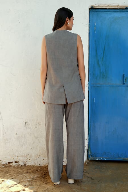 Raasa Graphite Waistcoat & Trouser Set 