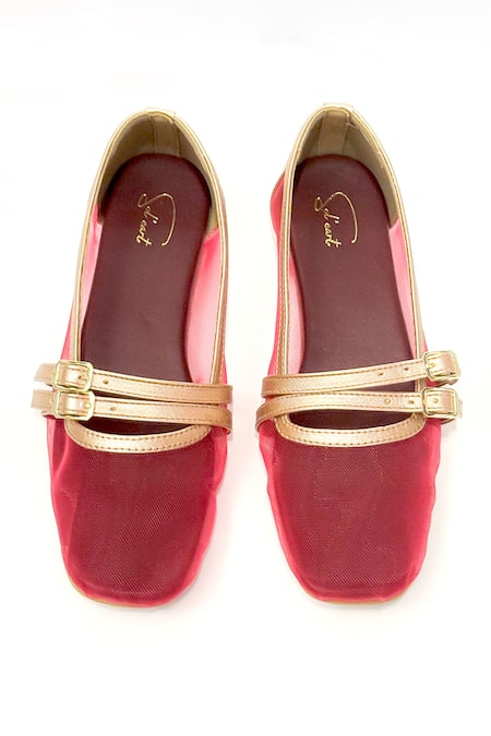 Soleart Anna Double Strap Flat Ballerinas 