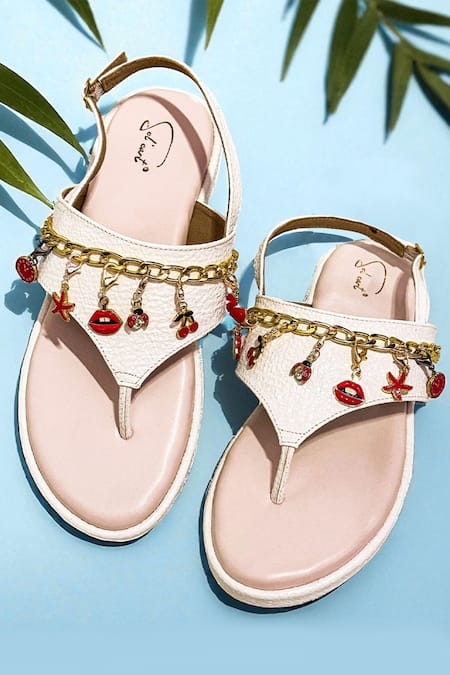 Soleart Betty Nuit Chain Strap Flats 