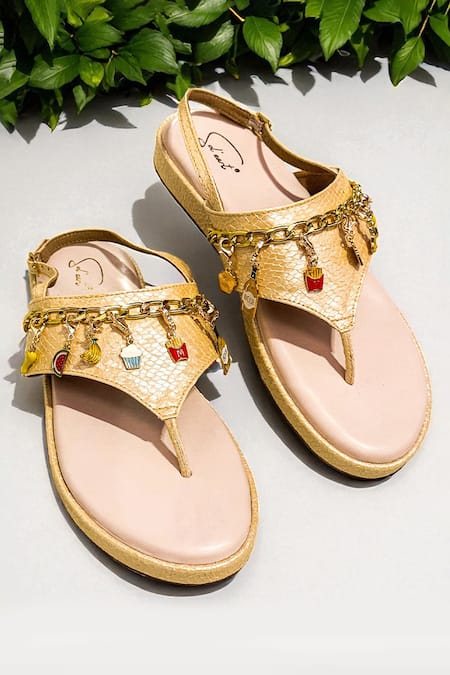 Soleart Betty Glow Chain Strap Flats 