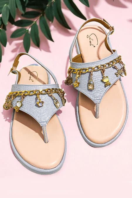 Soleart Betty Blu Chain Strap Flats 