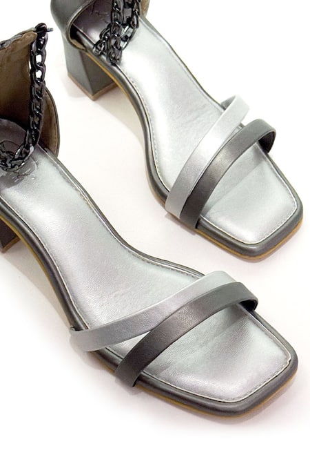 Shop_Soleart_Silver Chains Veronica Strap Block Heels _Online_at_Aza_Fashions