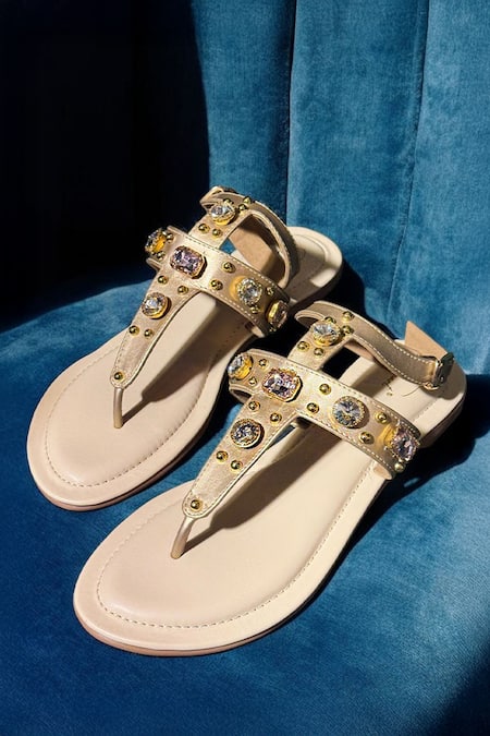 Soleart Athena Gold Gladiator Sandals 