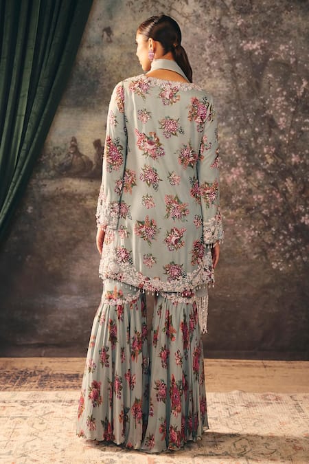 Mani Bhatia Victoria Printed Kurta Sharara Set 