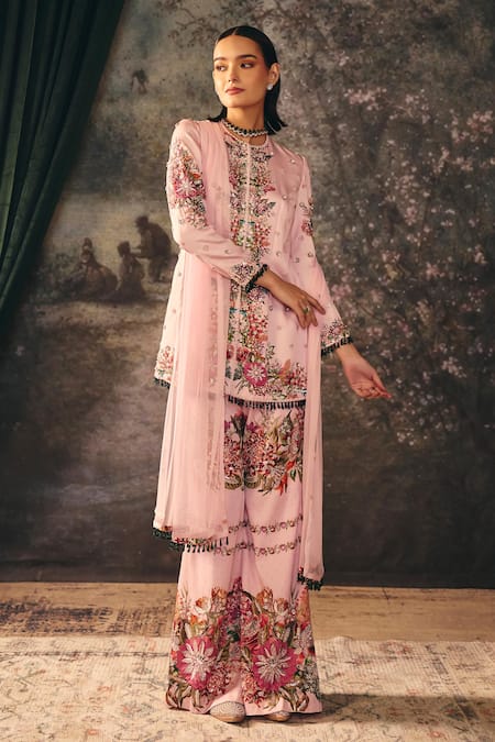 Mani Bhatia Silvara Printed Jacket Palazzo Set 