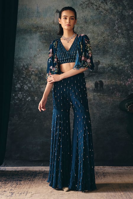 Mani Bhatia Elysia Printed Cape Gharara Set 