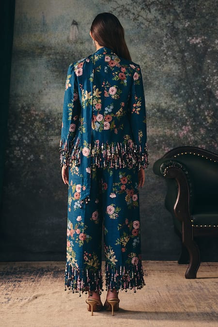 Mani Bhatia Selene Floral Print Blazer Set 