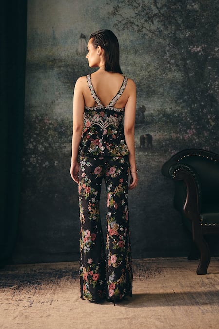 Mani Bhatia Sienna Floral Print Top Palazzo Set 