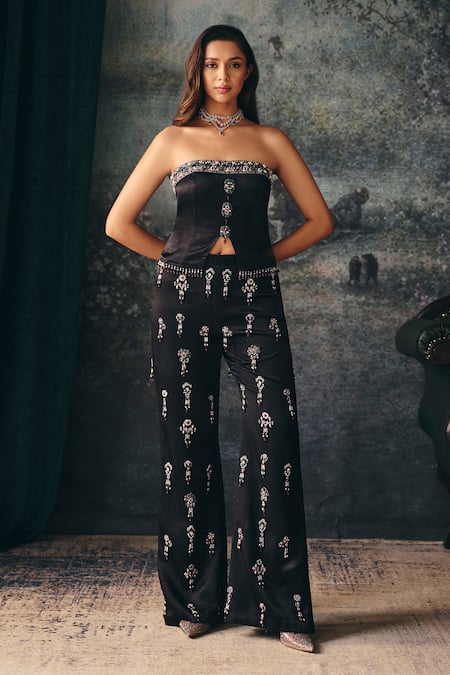 Mani Bhatia Ayesha Embroidered Corset & Pant Set 