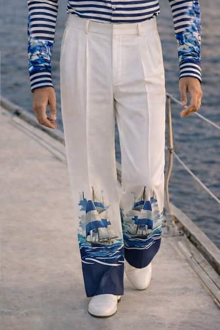 MR. Ajay Kumar Mariner Print Trouser 