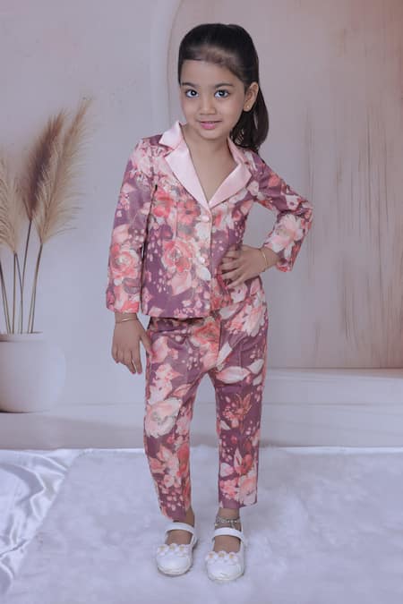 Little Loom Thread Work Blazer & Pant Set 