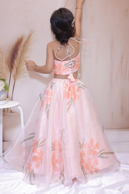 Little Loom Thread Work Lehenga Set 