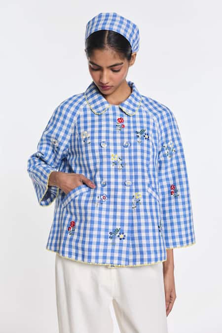 Payal Pratap Baptisia Gingham Jacket 
