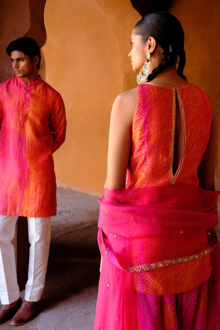 Drishti & Zahabia Suhana Shibori Kurta Set 